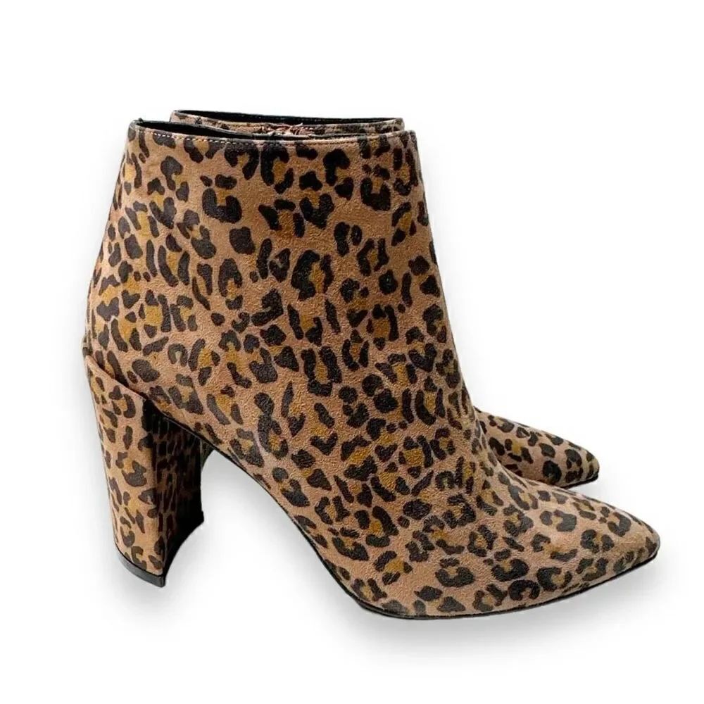 Stuart Weitzman Pure Pointy Toe Leopard Bootie Color: CAMCHS Women’s US Size 9 M